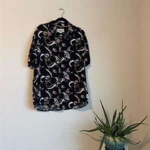 VTG Margaritaville Black Floral Hawaiian Shirt
